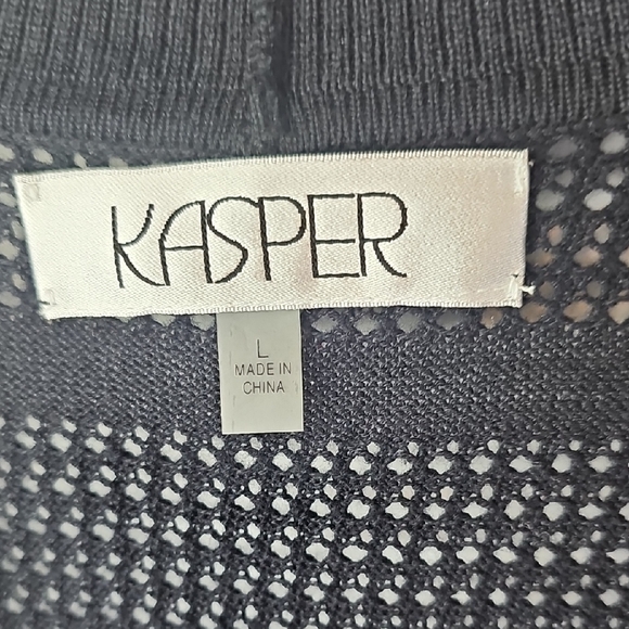 Kasper Black Women's Cardigan Sweater Soze L - Picture 2 of 11